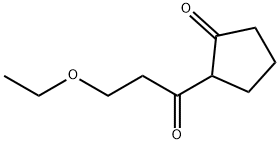 Cyclopentanone, 2-(3-ethoxy-1-oxopropyl)- Structure