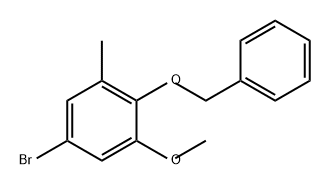 Benzene, 5-bromo-1-methoxy-3-methyl-2-(phenylmethoxy)- Structure