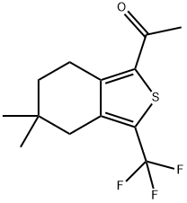 1-(5,5-dimethyl-3-trifluoromethyl-4,5,6,7-tetrahydro-benzo[c]thiophen-1-yl)ethanone Structure