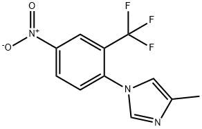 1H-Imidazole, 4-methyl-1-[4-nitro-2-(trifluoromethyl)phenyl]- Structure