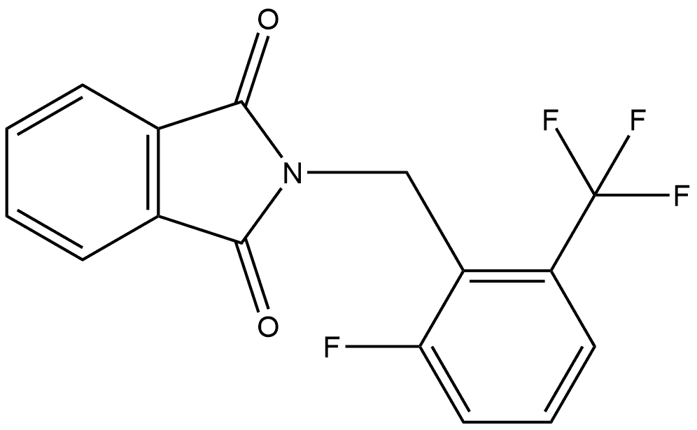 2-[[2-Fluoro-6-(trifluoromethyl)phenyl]methyl]-1H-isoindole-1,3(2H)-dione Structure