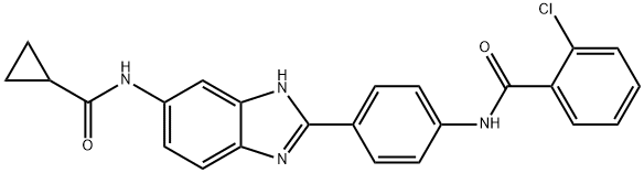 Benzamide, 2-chloro-N-[4-[6-[(cyclopropylcarbonyl)amino]-1H-benzimidazol-2-yl]phenyl]- Structure