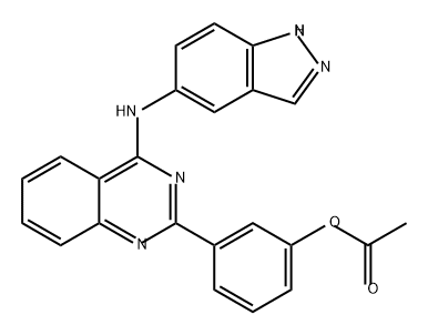 Phenol, 3-[4-(1H-indazol-5-ylamino)-2-quinazolinyl]-, 1-acetate Structure