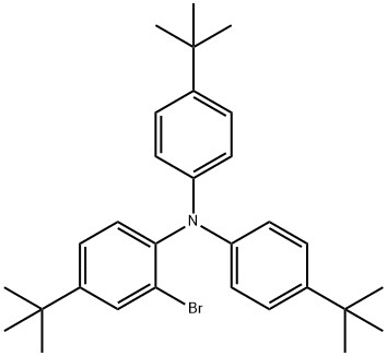 Benzenamine, 2-bromo-4-(1,1-dimethylethyl)-N,N-bis[4-(1,1-dimethylethyl)phenyl]- Structure