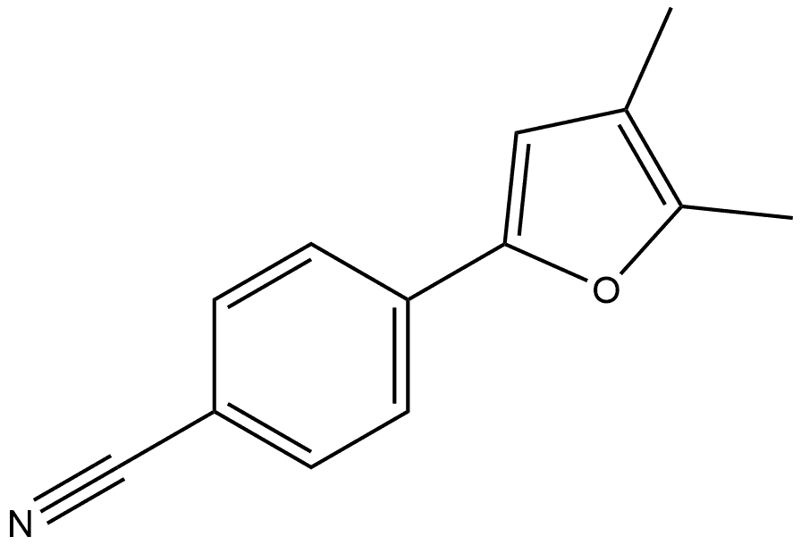 4-(4,5-Dimethyl-2-furanyl)benzonitrile Structure
