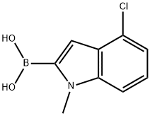 Boronic acid, B-(4-chloro-1-methyl-1H-indol-2-yl)- Structure