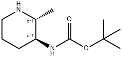 tert-butyl N-trans-2-methyl-3-piperidyl carbamate Structure