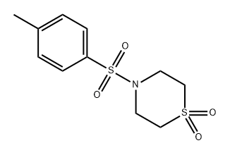 Thiomorpholine, 4-[(4-methylphenyl)sulfonyl]-, 1,1-dioxide Structure