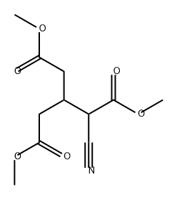 Pentanedioic acid, 2-cyano-3-(2-methoxy-2-oxoethyl)-, 1,5-dimethyl ester Structure