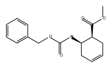 3-Cyclohexene-1-carboxylic acid, 6-[[(phenylmethoxy)carbonyl]amino]-, methyl ester, (1S,6R)- Structure