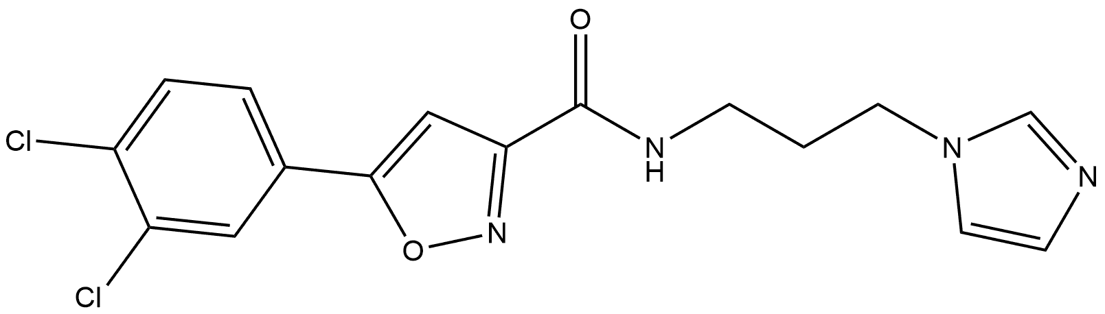 5-(3,4-Dichlorophenyl)-N-[3-(1H-imidazol-1-yl)propyl]-3-isoxazolecarboxamide Structure