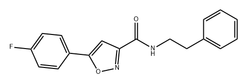 3-Isoxazolecarboxamide, 5-(4-fluorophenyl)-N-(2-phenylethyl)- 구조식 이미지