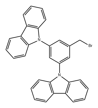 9H-Carbazole, 9,9'-[5-(bromomethyl)-1,3-phenylene]bis- 구조식 이미지