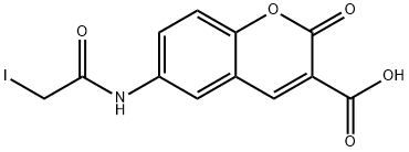 6-(2-Iodoacetamido)-2-oxo-2H-chromene-3-carboxylic acid Structure