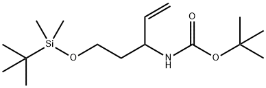 Carbamic acid, [1-[2-[[(1,1-dimethylethyl)dimethylsilyl]oxy]ethyl]-2-propenyl]-, 1,1-dimethylethyl ester (9CI) Structure