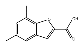 2-Benzofurancarboxylic acid, 5,7-dimethyl- Structure