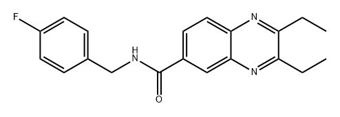 6-Quinoxalinecarboxamide, 2,3-diethyl-N-[(4-fluorophenyl)methyl]- Structure