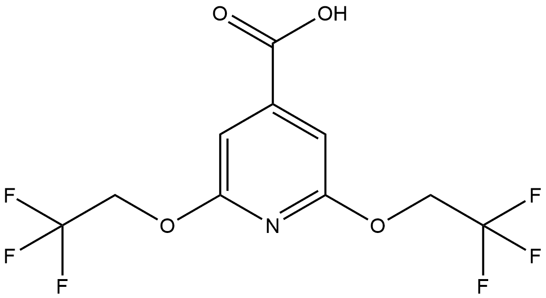 2,6-Bis(2,2,2-trifluoroethoxy)-4-pyridinecarboxylic acid Structure