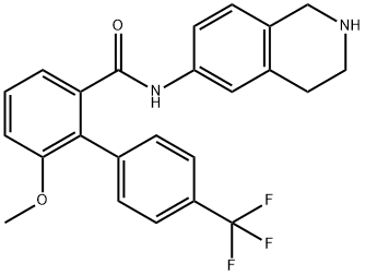 [1,1'-Biphenyl]-2-carboxamide, 6-methoxy-N-(1,2,3,4-tetrahydro-6-isoquinolinyl)-4'-(trifluoromethyl)- Structure