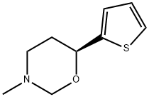 2H-1,3-Oxazine, tetrahydro-3-methyl-6-(2-thienyl)-, (6S)- Structure