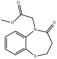 1,5-Benzothiazepine-5(2H)-acetic acid, 3,4-dihydro-4-oxo-, methyl ester (9CI) Structure