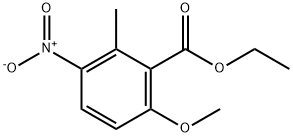 Benzoic acid, 6-methoxy-2-methyl-3-nitro-, ethyl ester Structure