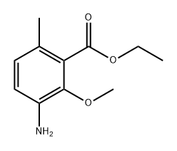 Benzoic acid, 3-amino-2-methoxy-6-methyl-, ethyl ester Structure