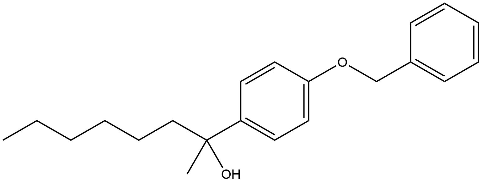 α-Hexyl-α-methyl-4-(phenylmethoxy)benzenemethanol 구조식 이미지