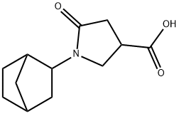 3-Pyrrolidinecarboxylic acid, 1-bicyclo[2.2.1]hept-2-yl-5-oxo- Structure