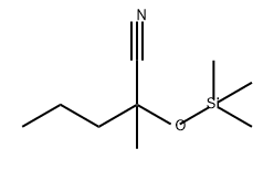 Pentanenitrile,  2-methyl-2-[(trimethylsilyl)oxy]-,  (+)- 구조식 이미지