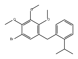 Benzene, 1-bromo-2,3,4-trimethoxy-5-[[2-(1-methylethyl)phenyl]methyl]- Structure