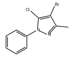 1H-Pyrazole, 4-bromo-5-chloro-3-methyl-1-phenyl- Structure