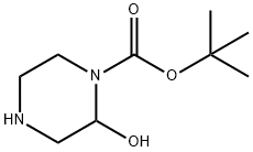 1-Piperazinecarboxylic acid, 2-hydroxy-, 1,1-dimethylethyl ester Structure