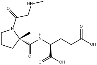 (S)-2-((S)-2-Methyl-1-(2-(methylamino)acetyl)pyrrolidine-2-carboxamido)pentanedioic acid Structure