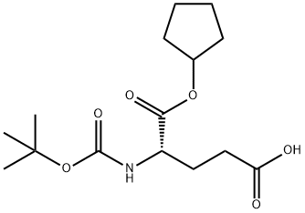 (4S)-4-[(TERT-BUTOXYCARBONYL)AMINO]-5-(CYCIOPENTYLOXY)-5-OXOPENTANOIC ACID Structure