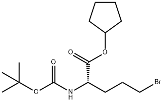 (S)-2-(TERT-BUTOXYCARBONYLAMINO)-4-BROMOBUTYRIC ACID CYCLOPENTYL ESTER Structure