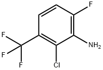 Benzenamine, 2-chloro-6-fluoro-3-(trifluoromethyl)- Structure