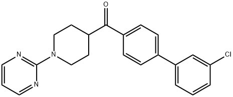 (4-(3-Chlorophenyl)phenyl)-(1-pyrimidin-2-ylpiperidin-4-yl)methanone Structure