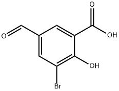 Benzoic acid, 3-bromo-5-formyl-2-hydroxy- Structure