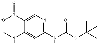 tert-Butyl (4-(methylamino)-5-nitropyridin-2-yl)carbamate Structure