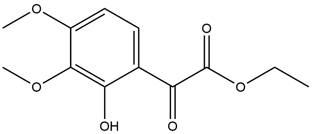 Benzeneacetic acid, 2-hydroxy-3,4-dimethoxy-α-oxo-, ethyl ester Structure