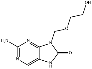 2-Amino-9-((2-hydroxyethoxy)methyl)-7H-purin-8(9H)-one Structure