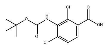 Benzoic acid, 2,4-dichloro-3-[[(1,1-dimethylethoxy)carbonyl]amino]- Structure