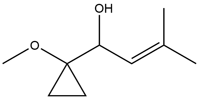 Cyclopropanemethanol, 1-methoxy-α-(2-methyl-1-propen-1-yl)- Structure