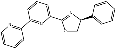 2,2'-Bipyridine, 6-[(4S)-4,5-dihydro-4-phenyl-2-oxazolyl]- Structure