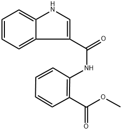 Benzoic acid, 2-[(1H-indol-3-ylcarbonyl)amino]-, methyl ester Structure