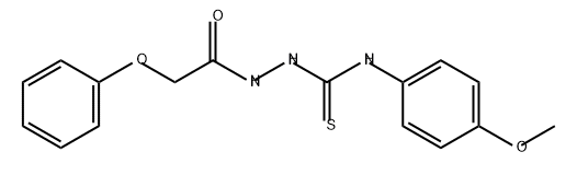 Acetic acid, 2-phenoxy-, 2-[[(4-methoxyphenyl)amino]thioxomethyl]hydrazide 구조식 이미지