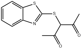 3-(1,3-benzothiazol-2-ylthio)pentane-2,4-dione 구조식 이미지