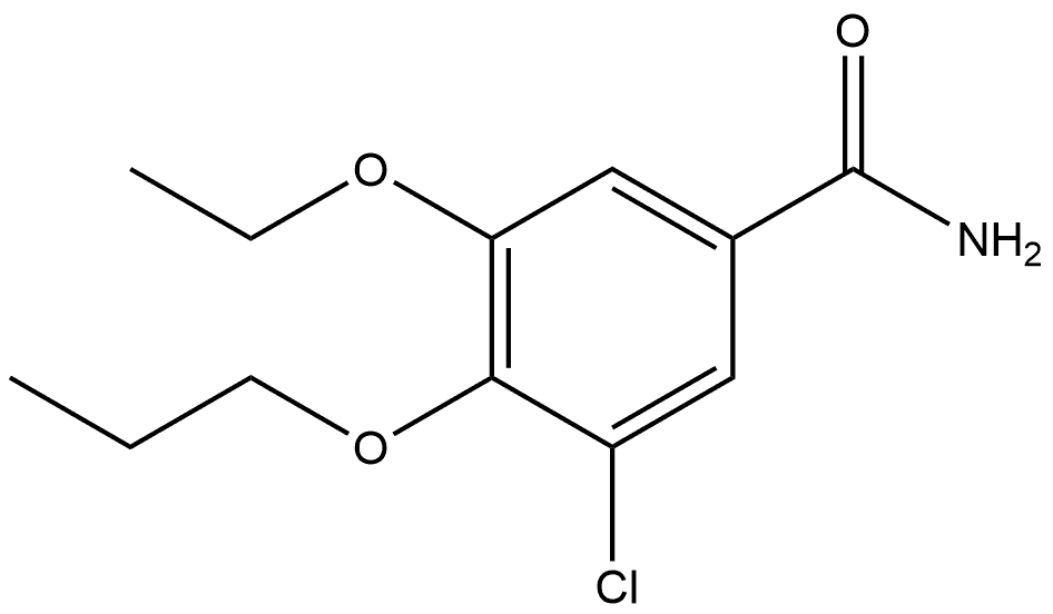 3-Chloro-5-ethoxy-4-propoxybenzamide Structure