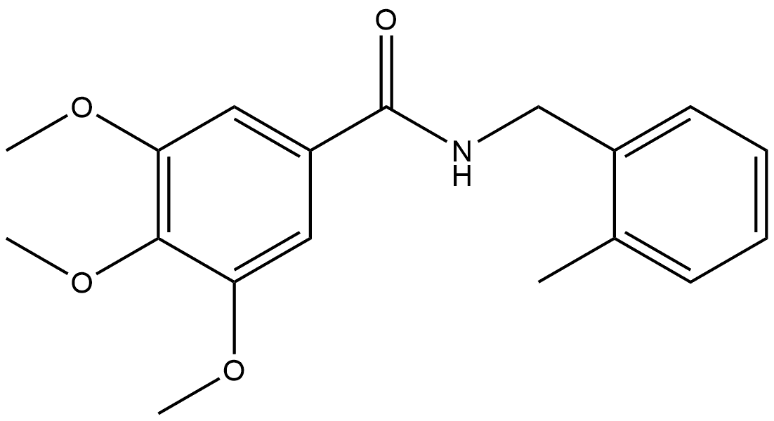 3,4,5-Trimethoxy-N-[(2-methylphenyl)methyl]benzamide 구조식 이미지
